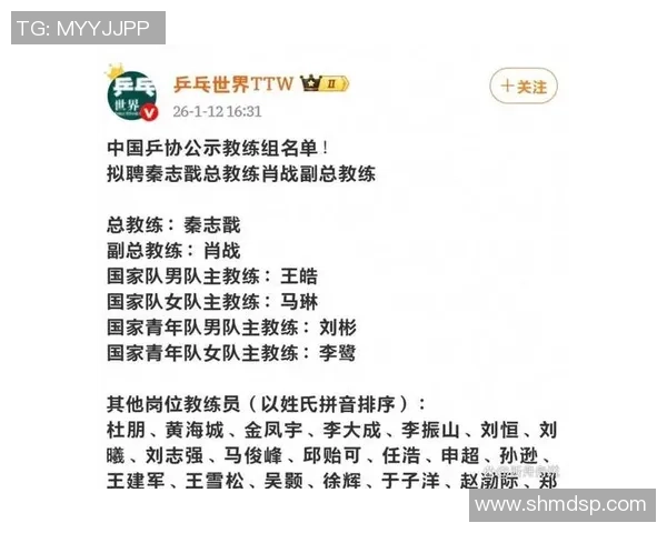 我国乒协官宣！将组成新一届国乒教练组：12月29日至31日揭露竞聘